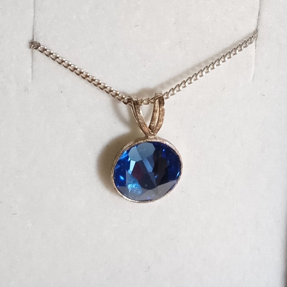 British Sterling silver and Swarovski pendant